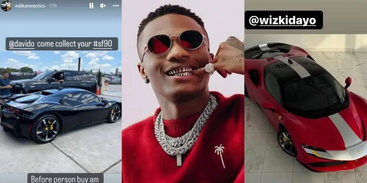 As Wizkid purchases a comparable vehicle for 1.4 billion dollars, Davido’s three-year-old Ferrari SF90 creates a commotion. Davido’s “past” is Wizkid’s “present.”