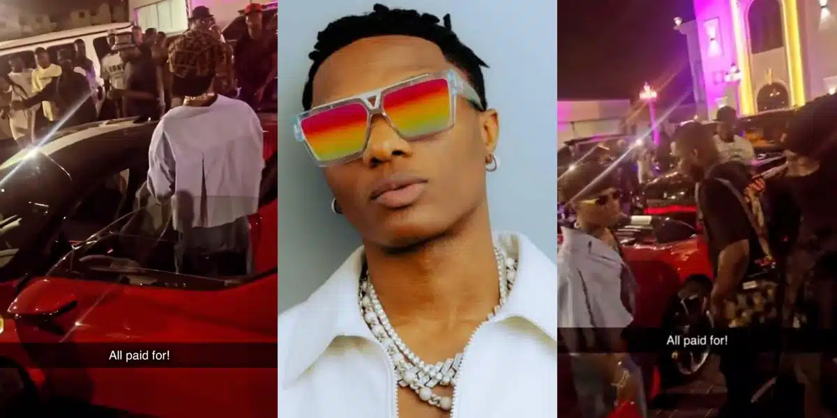 Wizkid boasts that his ₦1.4 billion Ferrari SF90 is “all paid for.”