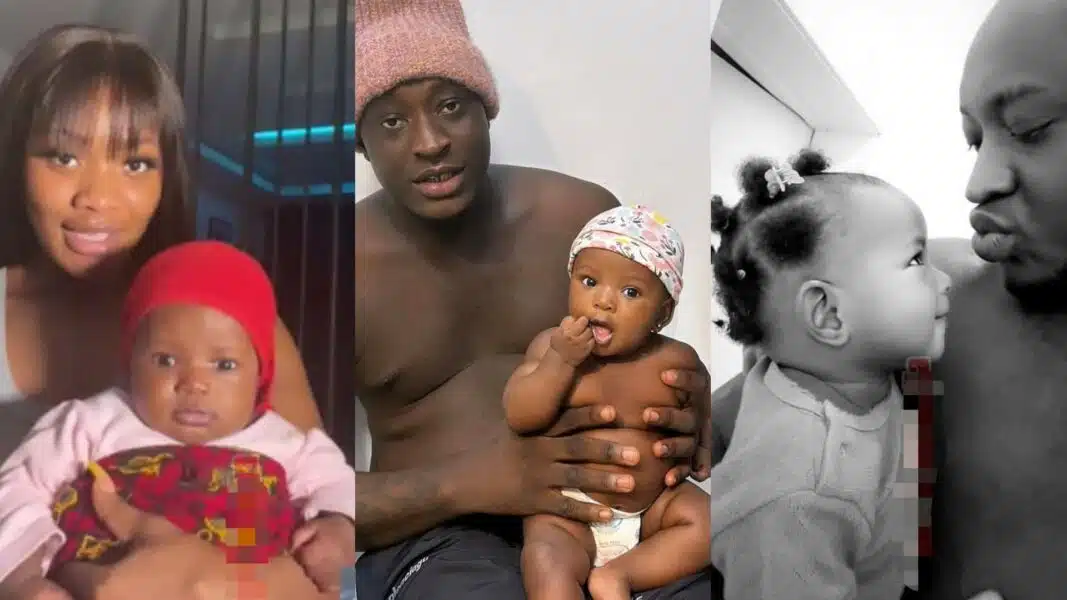 Carter Efe finally shows off his little baby