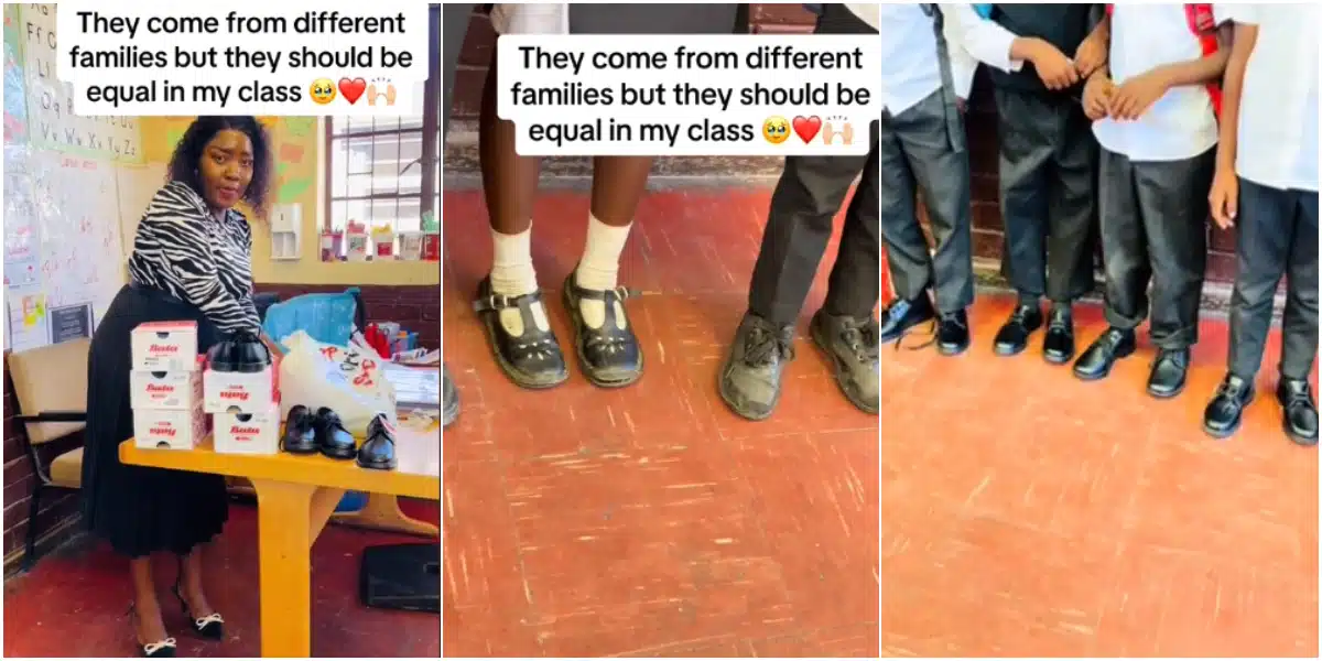 “Want everyone to be equal” – The teacher touches people’s hearts by purchasing shoes for each student in her class.