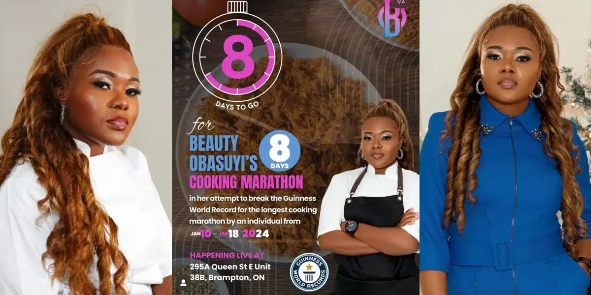 Nigerian chef living in Canada is planning to exact revenge on Hilda as she seeks to smash the record for the longest cooking time.