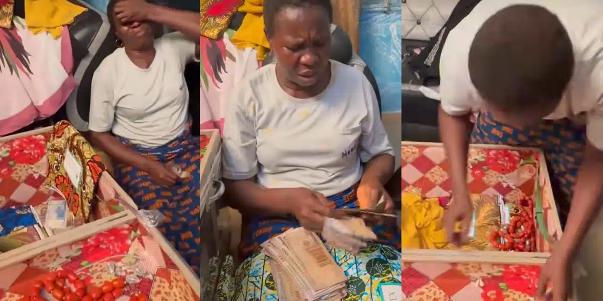 “I made my mom cry”: A man gives his mother a box full of goodies on “New Year’s” Eve, making it unforgettable for her.