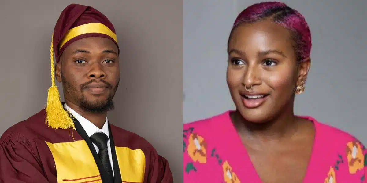 A Nigerian man who receives his first-class botany degree says, “I’m all yours,” reminding DJ Cuppy of her article about dating a botanist.