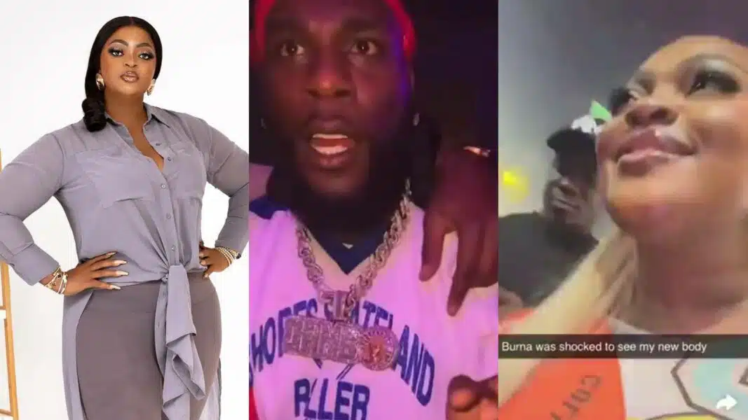 Burna Boy’s priceless expression while seeing Eniola Badmus’s transformation